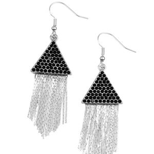 Gunmetal Fringe Earrings